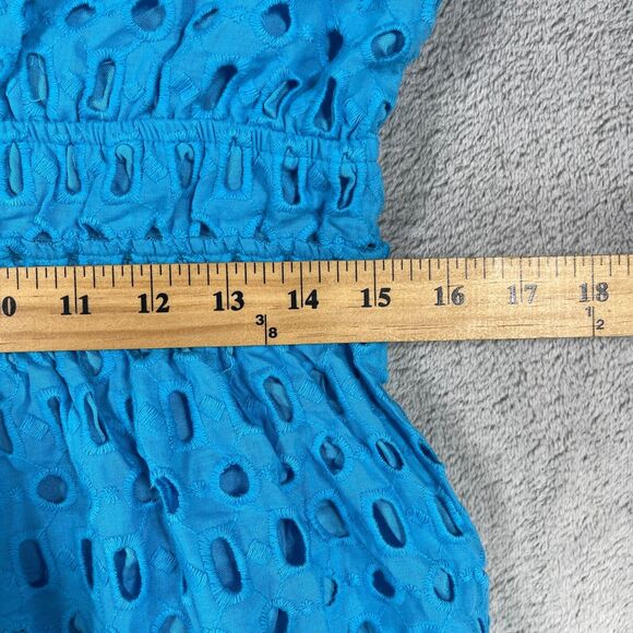 New Anthropologie Somerset Maxi Dress Blue Eyelet - Picture 6 of 13